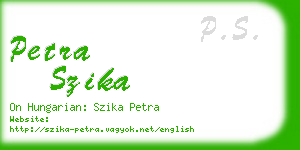petra szika business card